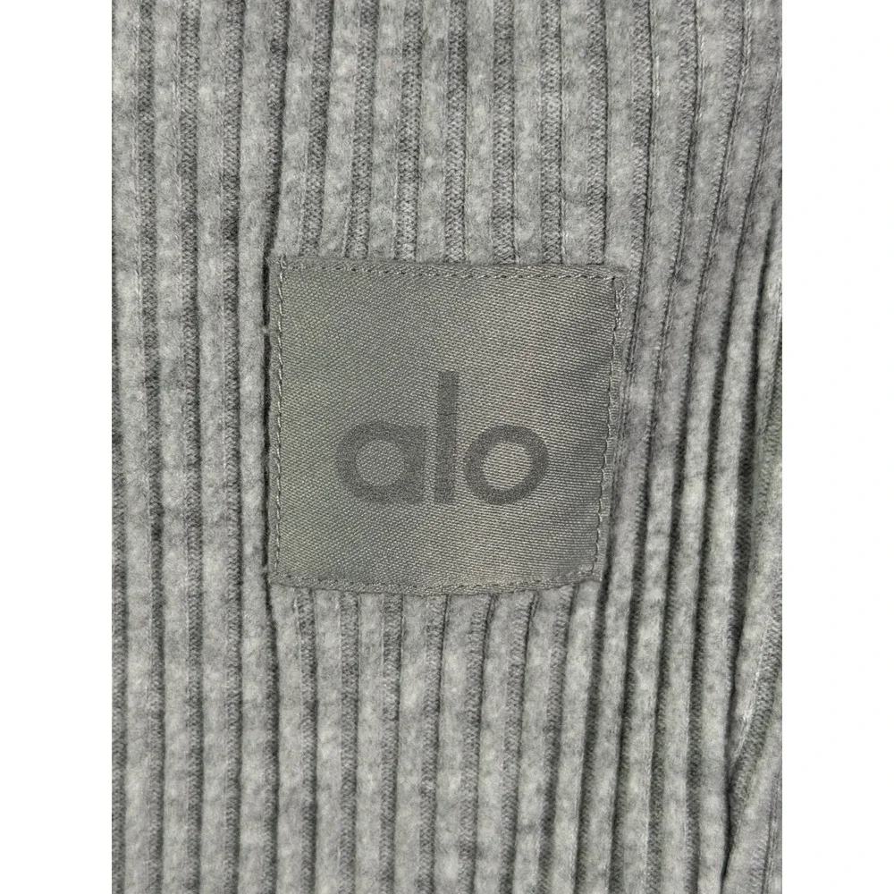 Alo Yoga Muse Sweatpants Womens XXS 2XS Gray Ribbed Joggers Drawstring Active
